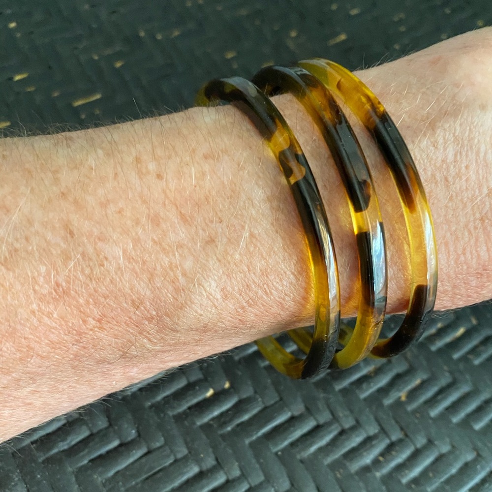 Three Vintage Tortoise Bangles